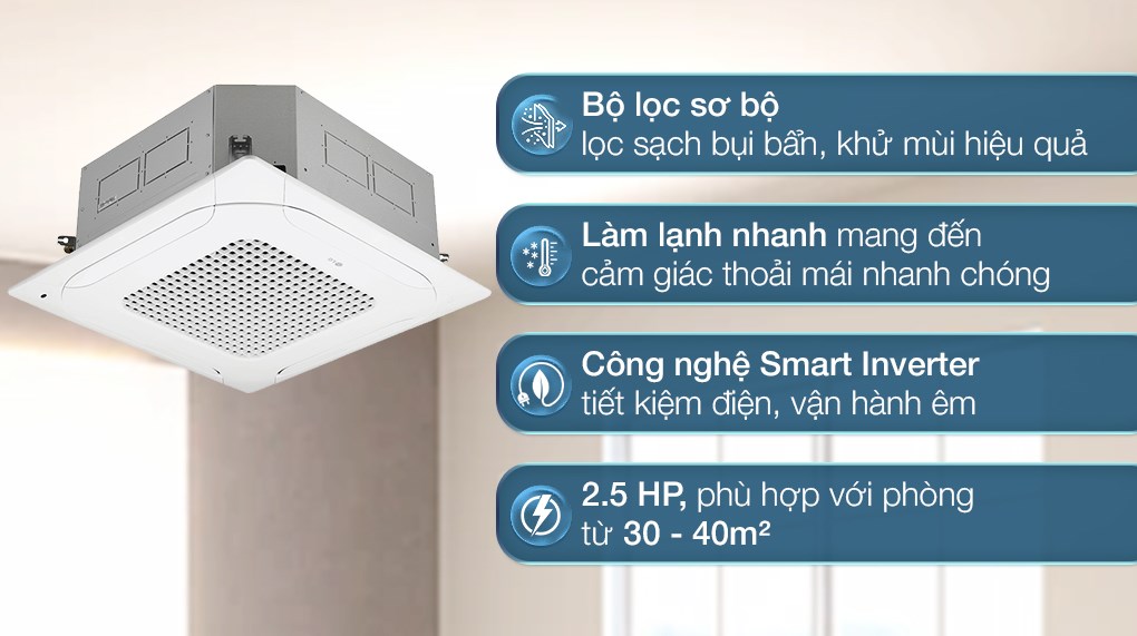 Hướng dẫn sử dụng máy lạnh âm trần LG Inverter 2.5 HP