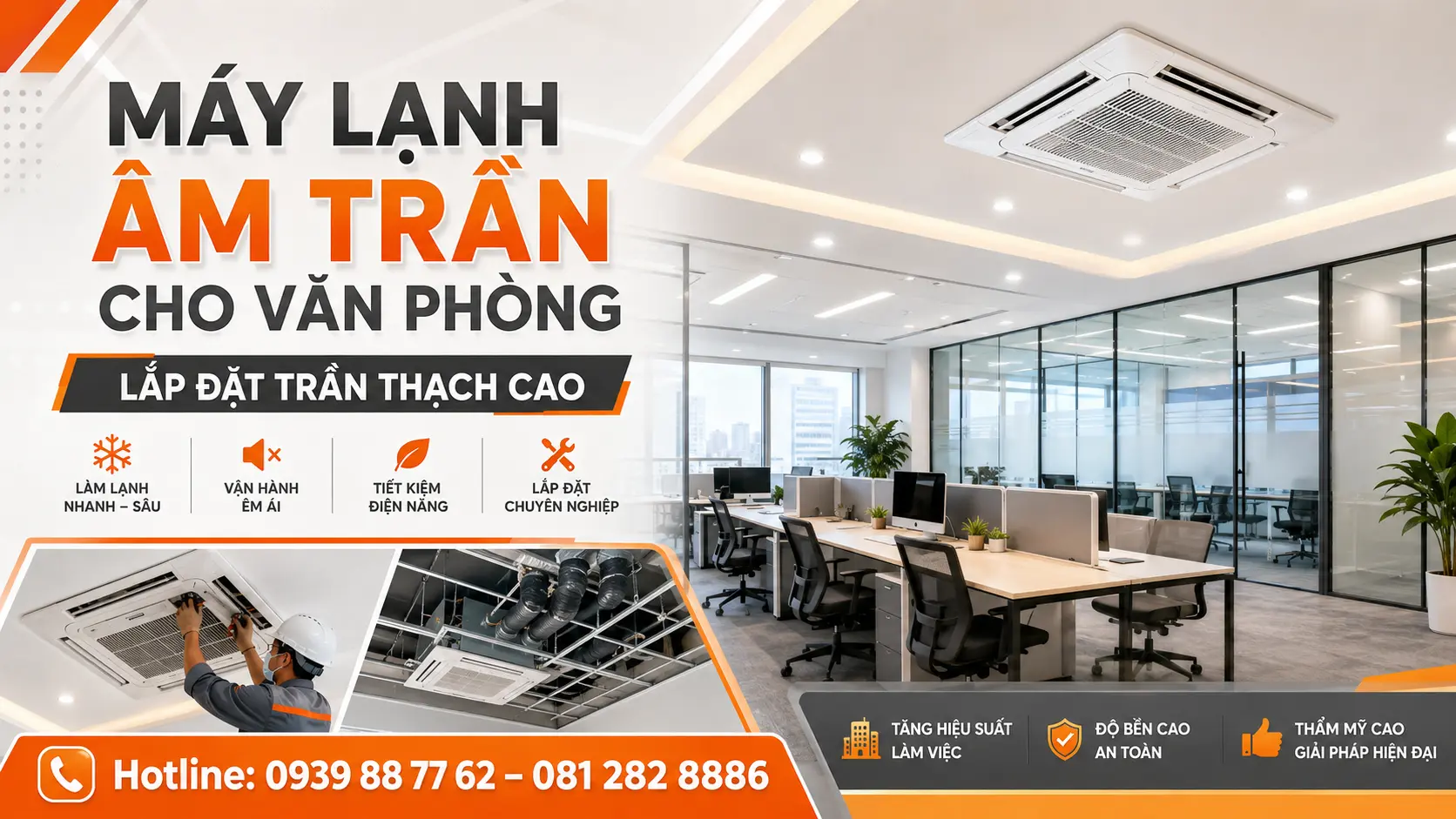 Máy Lạnh Âm Trần Cho Văn Phòng
