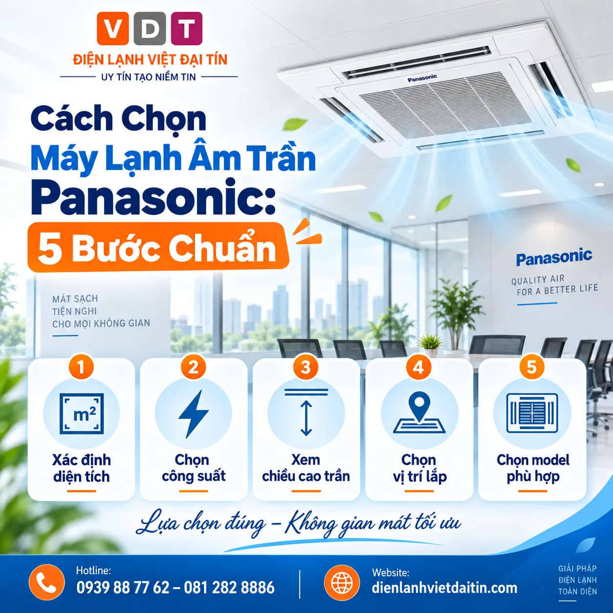 Cách Chọn Máy Lạnh Âm Trần Panasonic: 5 Bước Chuẩn