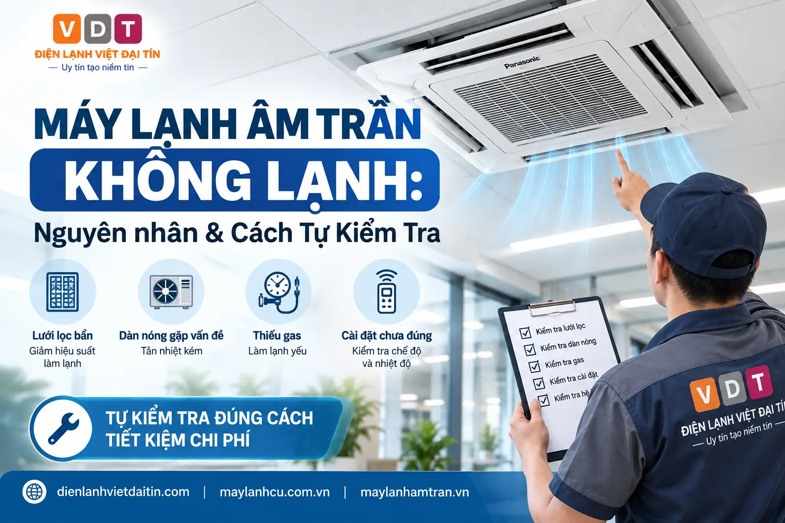 Máy Lạnh Âm Trần Không Lạnh